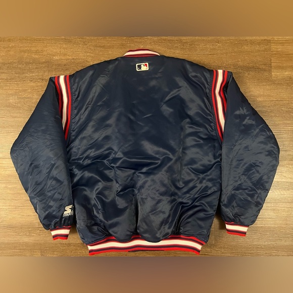MLB Starter Diamond Collection Cleveland Indians Bomber Warm Satin Jacket XL‎ G7 - Picture 4 of 16